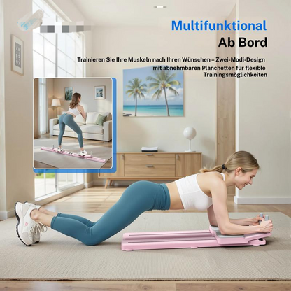 Tavola multifunzione per allenamento addominale pieghevole Pilates-Reformer con ginocchio Timer & Resistance Bands für zu Home Allenamento addominale schiena spalle gambe