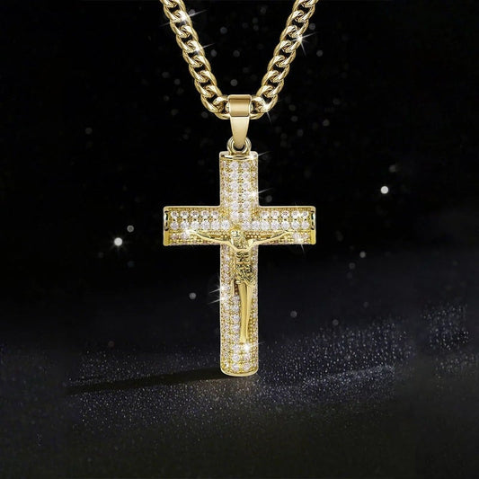 📢📢50% DI SCONTO!!✝️Collana con ciondolo crocifisso di Ges