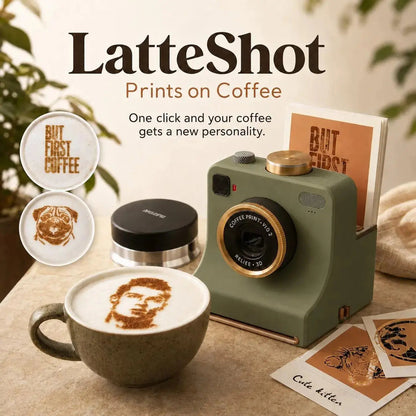 🎃Offerta di Halloween: 50% di sconto!🔥Retro Coffee Art Camera – Stampante meccanica per stencil da latte