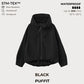🧥 Giacca Antipioggia Corta Oversize con Cappuccio a Tesa Larga 💧 Orlo a Bolla e Polsini Regolabili