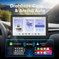Schermo touch girevole da 9 inch per auto, stereo Single DIN, Android 13, Apple CarPlay/Android Auto wireless