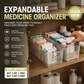 🔥 -50% Oggi: Organizer per Medicinali Telescopico Trasparente – Estensibile, con scomparti regolabili, tiene in ordine farmaci e accessori. Perfetto per armadietto, bagno e cassetto.