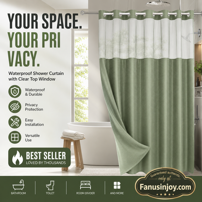 🔥50% DI SCONTO SPECIALE LIMITATO! 🛁Installazione Facile, Impermeabile e Privacy!🚿Tenda da Doccia con Motivo Waffle