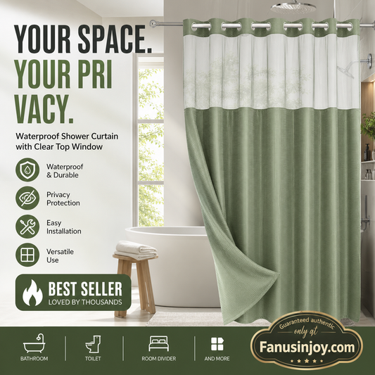 🔥50% DI SCONTO SPECIALE LIMITATO! 🛁Installazione Facile, Impermeabile e Privacy!🚿Tenda da Doccia con Motivo Waffle