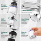 Aeratore Filtro per Rubinetto Girevole a 360° – Filtrazione Multistrato e 3 Modalità di Flusso Antischizzo 🚰