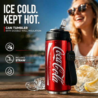 🥤Tazza in Acciaio Inox a Doppia Parete Termica a Forma di Lattina di Cola.