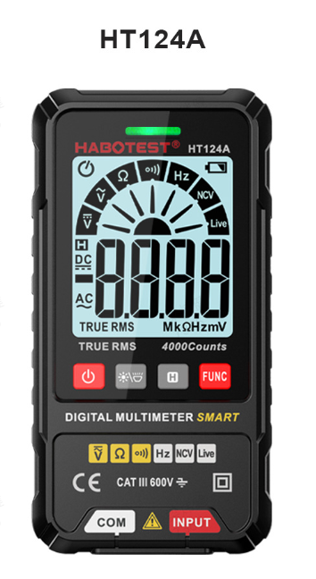 Smart Digital Multimeter, Auto Ranging Multimeter, Multimeter for Measuring Voltage & Resistance, Rechargeable Multimeter with Live Wire Recognition