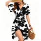 💃Saldi Estivi 49% DI SCONTO🌈Vestito Estivo da Donna con Maniche a Volant, Scollo a V e Tasche
