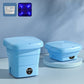 Mini lavatrice portatile pieghevole da 8L | Design pieghevole salvaspazio per dormitori/campeggio/camper | Leggera, lavaggio e scarico rapido per calzini, vestiti, asciugamani