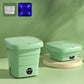 Mini lavatrice portatile pieghevole da 8L | Design pieghevole salvaspazio per dormitori/campeggio/camper | Leggera, lavaggio e scarico rapido per calzini, vestiti, asciugamani