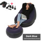 Poltrona Gonfiabile da Campeggio e Relax con Pouf Poggiapiedi e Pompa Elettrica Inclusa
