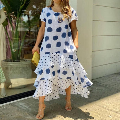 🔥Hot New 50%OFF🎉Polka Dot Printed Swing Long Dress