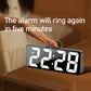 Sveglia elettronica a LED senza batteria, orologio a specchio moderno e semplice, orologio da scrivania per casa e ufficio