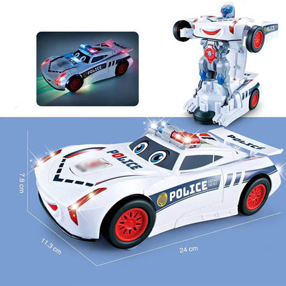 Macchina Giocattolo della Polizia Elettrica Trasformabile e Universale
