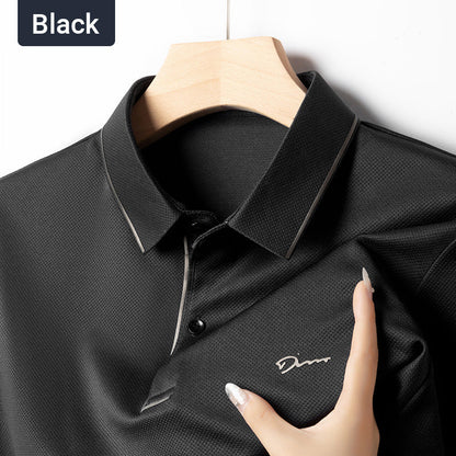 Men's Ice Silk Business Casual Lapel Shirt