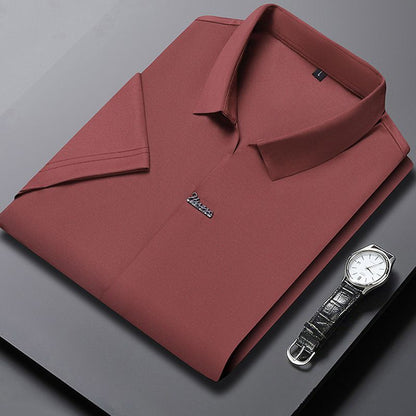 Men’s Casual Lapel Breathable Wrinkle-free T-shirt