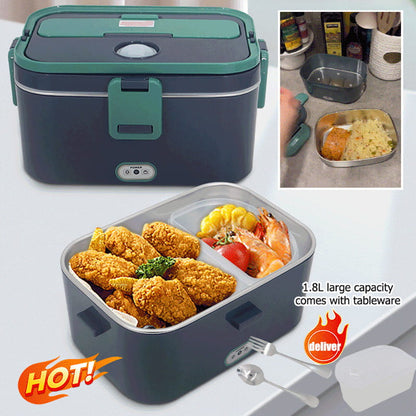 Scaldavivande auto-riscaldante, contenitore per il pranzo portatile ricaricabile, adatto per ufficio, viaggi, auto, picnic e attività all'aperto, che rende la preparazione dei pasti facile e comoda.