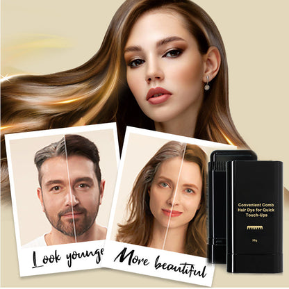 Stick per tintura dei capelli tricolore, formula waterproof a lunga durata, ritocco rapido, pulizia facile, effetto naturale, applicatore rotante