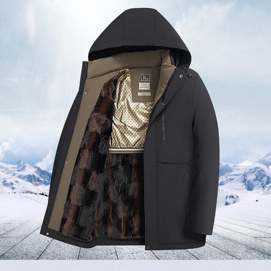 🎅Christmas Pre-sale🎁Men’s Winter Thermal Thick Hooded Parka Coat