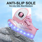 Pattini a rotelle con luci a LED e ruote staccabili