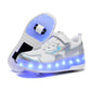 Pattini a rotelle con luci a LED e ruote staccabili