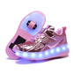 Pattini a rotelle con luci a LED e ruote staccabili