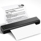 Stampante portatile A4, 1 set di stampante fotografica wireless ricaricabile tramite USB, stampante da viaggio compatibile con Bluetooth per sistemi Windows, accessori per ufficio