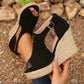 Sandali da donna con plateau e cinturini con fibbia