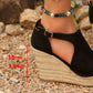 Sandali da donna con plateau e cinturini con fibbia