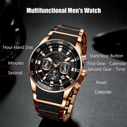 ⌚Orologio al quarzo multifunzione impermeabile da uomo