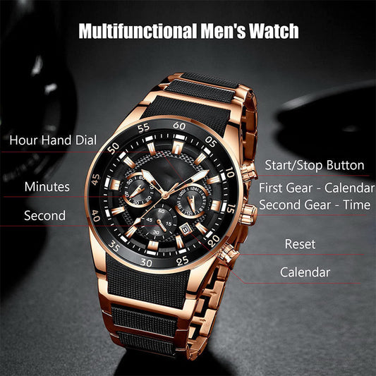 ⌚Orologio al quarzo multifunzione impermeabile da uomo