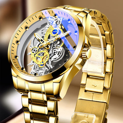 ⌚ Orologio Skeleton Bifacciale da Uomo Stile Tourbillon ⚙️ | Quadrante Trasparente, Lancette Luminescenti e Impermeabile 3 ATM 💧 | Cinturino in Acciaio o Pelle, Cassa 40mm ✨
