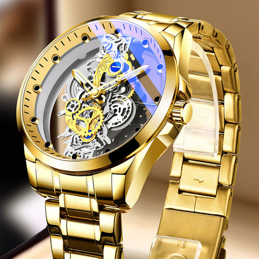 ⌚ Orologio Skeleton Bifacciale da Uomo Stile Tourbillon ⚙️ | Quadrante Trasparente, Lancette Luminescenti e Impermeabile 3 ATM 💧 | Cinturino in Acciaio o Pelle, Cassa 40mm ✨