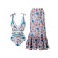 💖Offerta imperdibile 2026💖⏳50% DI SCONTO per un periodo limitato 💥Costume intero da donna con gonna stampata e spalline da annodare—✈️Spedizione gratuita 📦