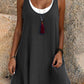 Vestito Lungo da Donna Finto Due Pezzi Senza Maniche