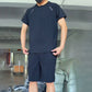 Set Due Pezzi da Uomo T-Shirt e Pantaloncini Casual Leggeri