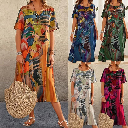 🎉Promozione dell'ultimo giorno - 50% di sconto💃Elegante abito in seta di gelso