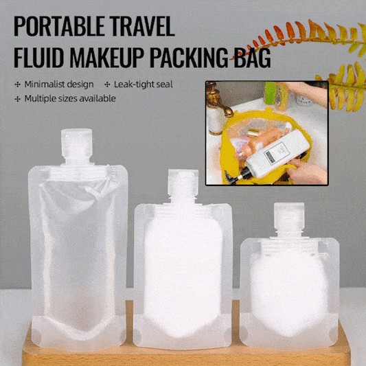 (🌷Super pratico roba) portatile viaggio fluido trucco sacchetto di imballaggio (10 Pz）