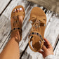 👡 50% DI SCONTO! 🌼 Sandali Piatti da Donna – Punta Tonda, Traspiranti & Decoro Floreale – Cinturino alla Caviglia Regolabile – Ideali per Spiaggia, Passeggiate o Uso Quotidiano ✨