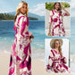 🌸Maxi abito donna con scollo a V floreale