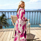 🌸Maxi abito donna con scollo a V floreale