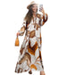 🌸Maxi abito donna con scollo a V floreale