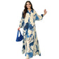 🌸Maxi abito donna con scollo a V floreale