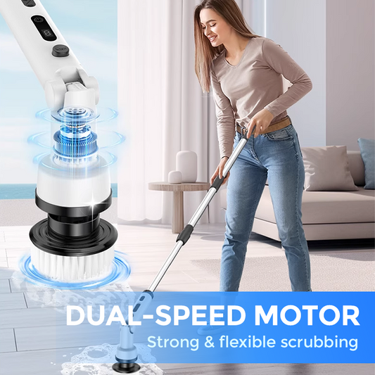 🧹🫧12-Piece Set di spazzole elettriche multifunzionali per la pulizia estensibile