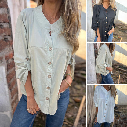 🌟️👚Women's Casual Solid Color Top - Hot Sale 50% OFF🔥