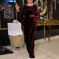 👗🌟 Nuovo completo in velluto dorato 2025, elegante e slanciato, una scelta raffinata!