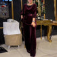 👗🌟 Nuovo completo in velluto dorato 2025, elegante e slanciato, una scelta raffinata!