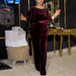 👗🌟 Nuovo completo in velluto dorato 2025, elegante e slanciato, una scelta raffinata!
