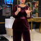 👗🌟 Nuovo completo in velluto dorato 2025, elegante e slanciato, una scelta raffinata!