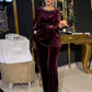 👗🌟 Nuovo completo in velluto dorato 2025, elegante e slanciato, una scelta raffinata!